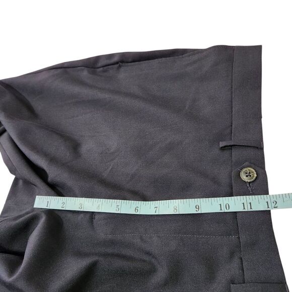 Haggar Dress Pants For Mens Size 38x29 Blue Navy Flat Front - Picture 8 of 15